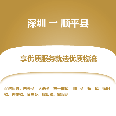 深圳到順平縣物流專線_深圳至順平縣貨運公司