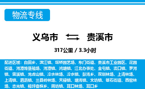 義烏市到貴溪市物流專(zhuān)線-義烏市至貴溪市貨運(yùn)公司