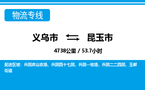 義烏市到昆玉市物流專(zhuān)線(xiàn)-義烏市至昆玉市貨運(yùn)公司