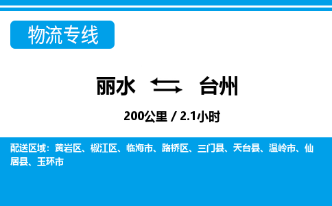 麗水到臺州物流專線-麗水至臺州貨運(yùn)公司