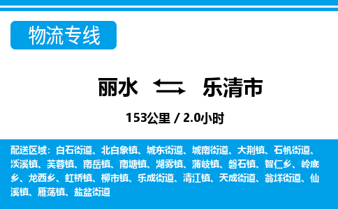 麗水到樂清市物流專線-麗水至樂清市貨運公司