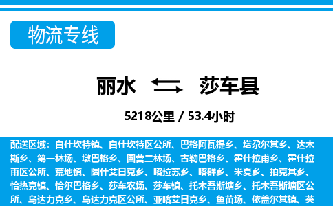 麗水到莎車(chē)縣物流專(zhuān)線(xiàn)-麗水至莎車(chē)縣貨運(yùn)公司