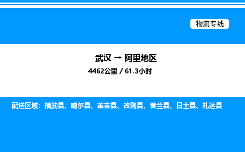 武漢到阿里地區(qū)物流專線-武漢至阿里地區(qū)貨運公司
